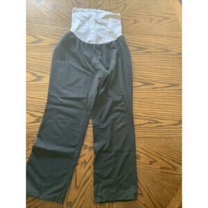 Oh Baby By Motherhood Maternity Dress Pants Black With Tan Band Size L